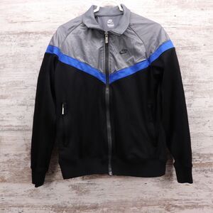 Nike Sportswear Mens Grey Blue Black Victory Track Full Zip Jacket Size M